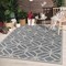 World Rug Gallery Contemporary Geometric Indoor/Outdoor Area Rug 5' x 7' Blue 411BLUE5X7 - alternate 2